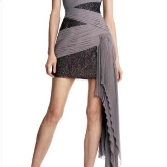 BCBG Max Azria Runway One Shoulder Pleated Dress - Picture 2 of 7